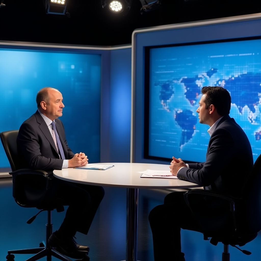 Entrevista televisiva sobre mercados financieros